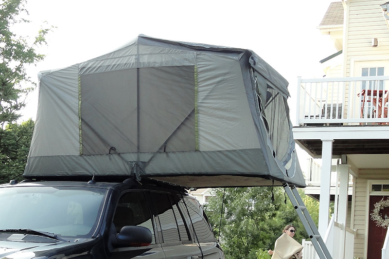 Homemade roof shop top tent